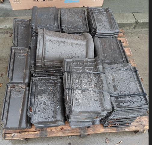 Koramic Stormpan 44 Old Latem bleu étouffé, Bricolage & Construction, Pierre ou Argile, Koramic, Enlèvement, 5 à 10 m²