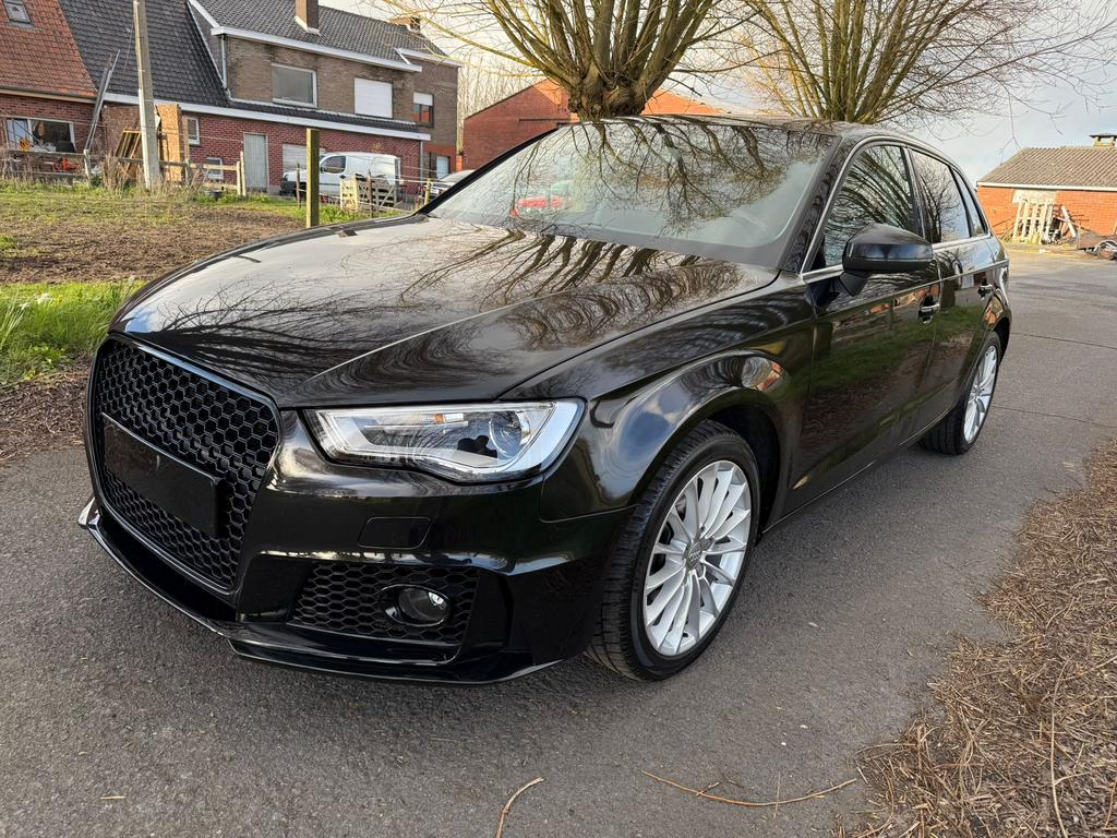 Audi A3 1.6 TDI (2014) – 5-deurs – Manueel – GPS – Airco, Auto's, Stof, Zwart, Zwart, 5 deurs