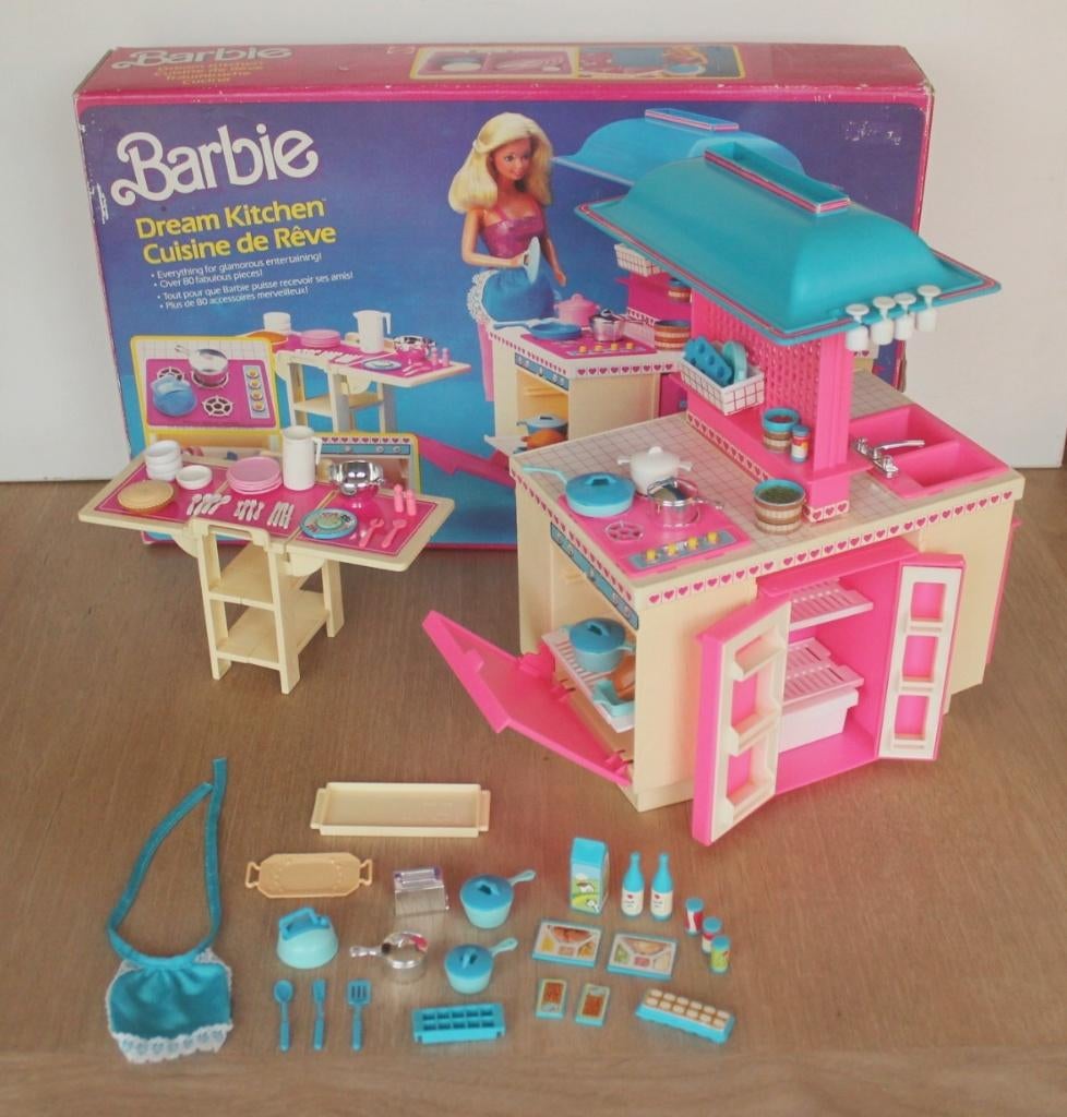 Barbie Dream Kitchen n9119 prachtige vintage set, uit 1984, Kinderen en Baby's, Verzenden, Zo goed als nieuw, Barbie