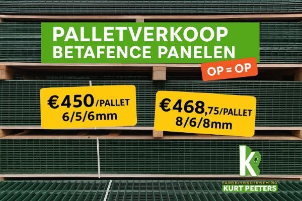 Palletverkoop dubbelstaaf draadpanelen - stuntprijzen, Tuin en Terras, Ophalen, Nieuw