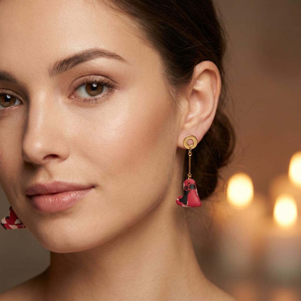 Handgemaakte sieraden van polymeerklei, Verzenden, Overige materialen, Oorbellen