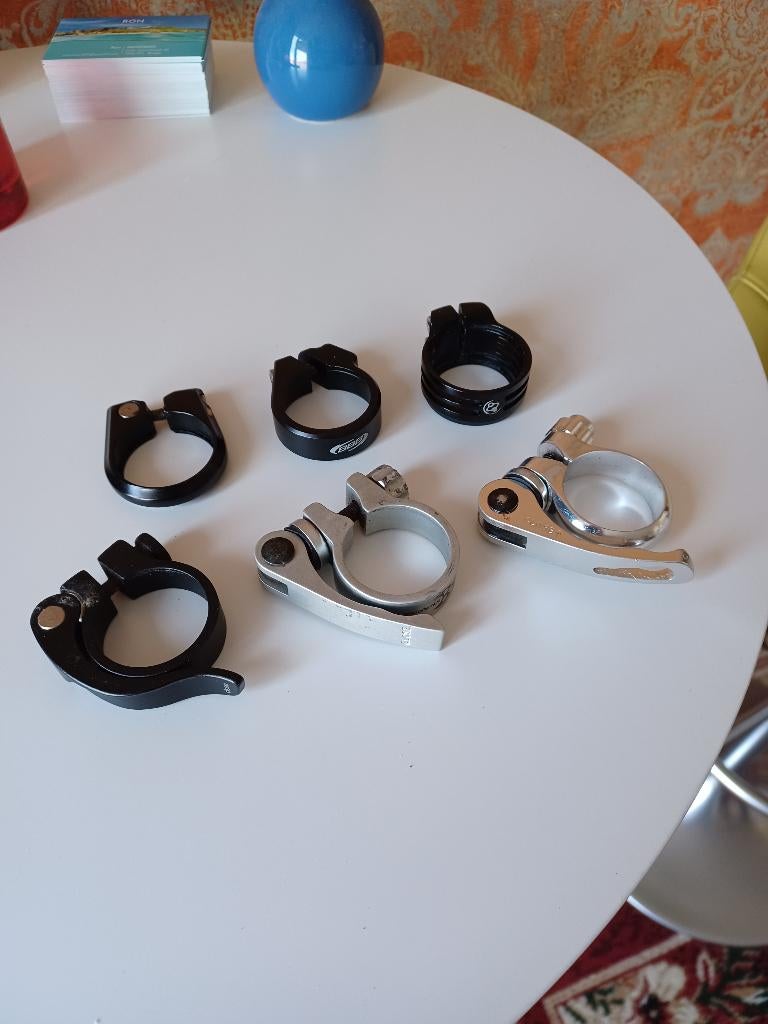 zadelpenklem  handvatten grips remblokjes zadelpen stuur, Vélos & Vélomoteurs, Vélos Pièces, Enlèvement, Neuf, VTT, Selle