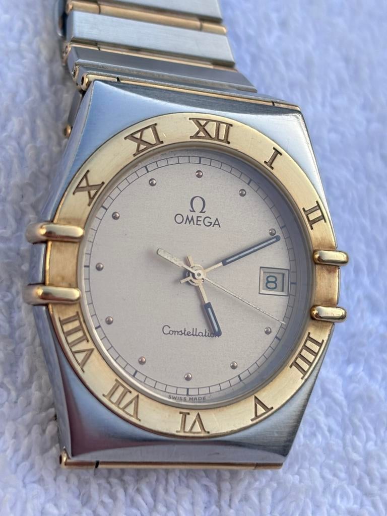 Omega Constellation « Manhattan » — acier et or 18 ct, Montre-bracelet, Enlèvement ou Envoi, Comme neuf, Or