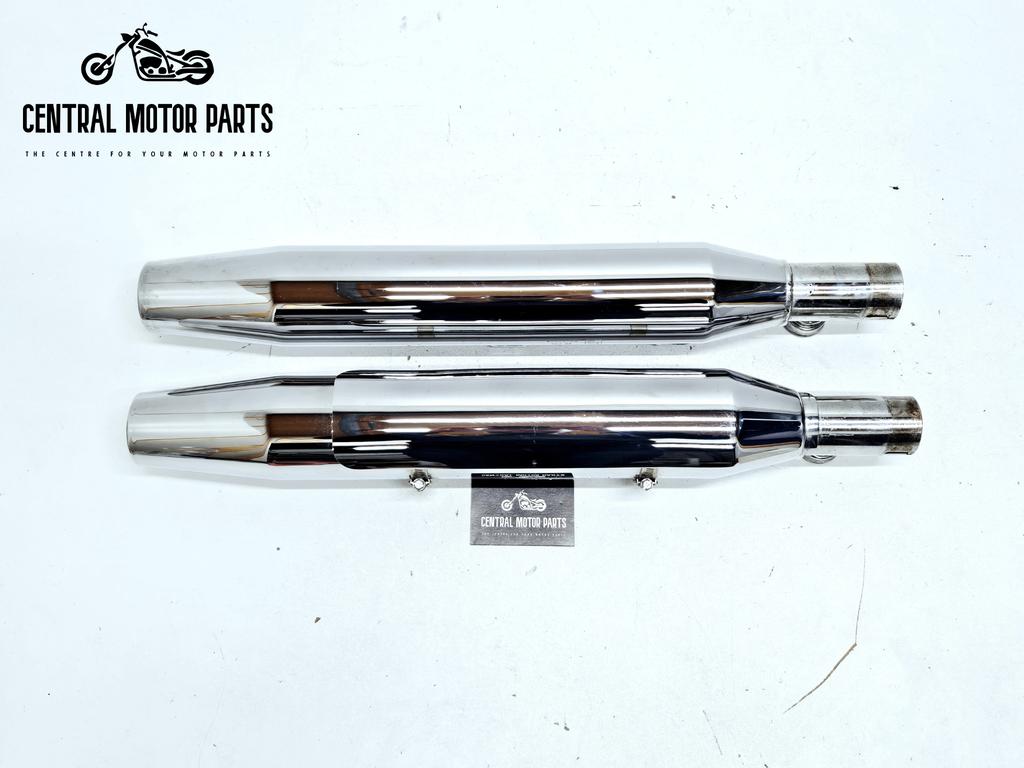 Slip ons Softail 2000-2003 chroom, Verzenden, Gebruikt