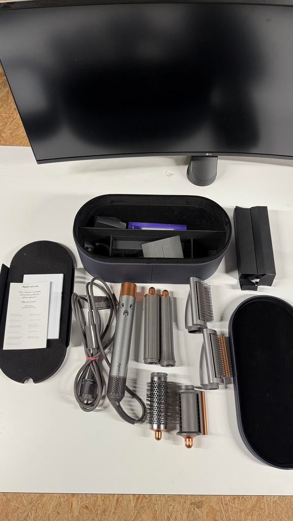 Dyson Airwrap Koper/Nikkel, Handtassen en Accessoires, Uiterlijk | Haarverzorging, Ophalen, Nieuw, Haardroger