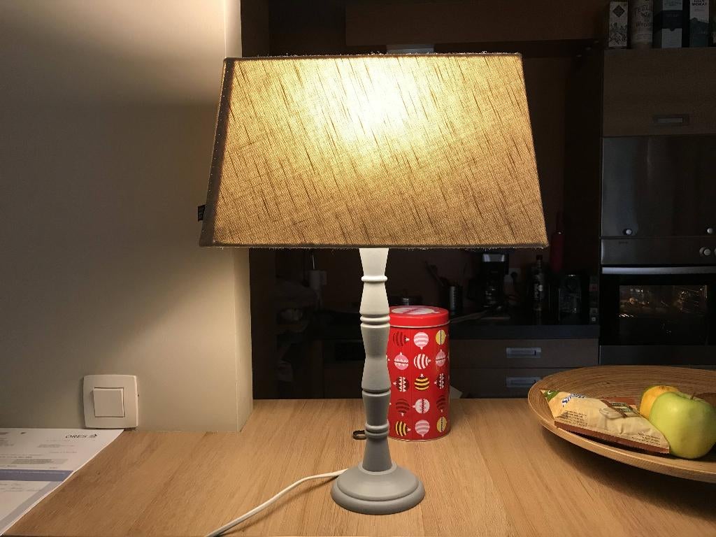 Lampe de salon, Enlèvement, Comme neuf, Bois, Moins de 50 cm