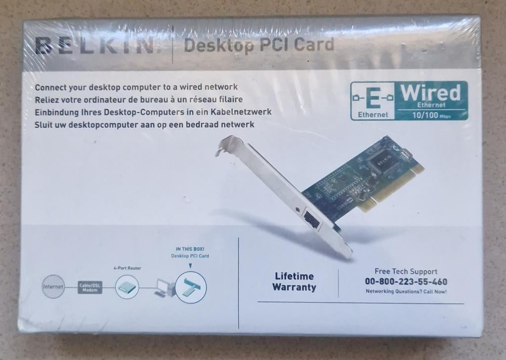 Belkin Desktop Network PCI Card, Computers en Software, Ophalen of Verzenden, Nieuw, Belkin