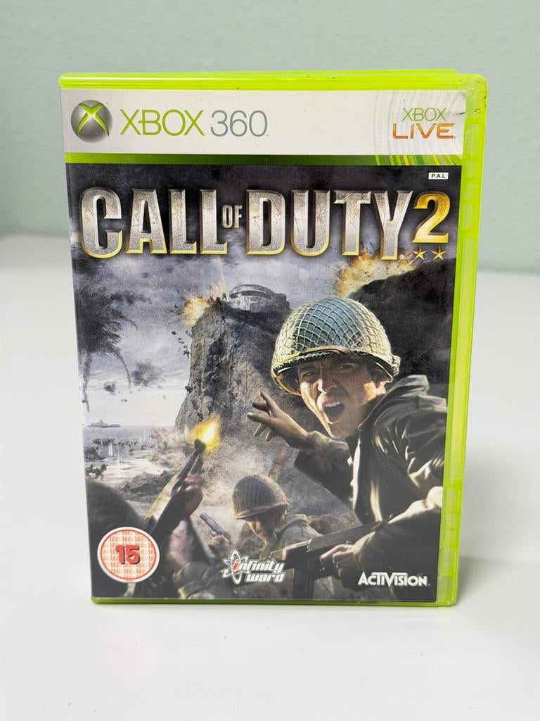 Call of Duty 2 - Xbox 360 live - Compleet + boekje, krasvrij, Games en Spelcomputers, Games | Xbox 360, Zo goed als nieuw, Shooter