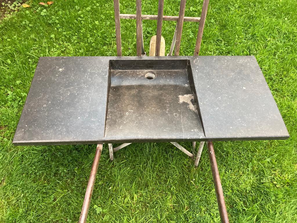 Évier en pierre bleue (dimensions voir photos), Enlèvement, Utilisé