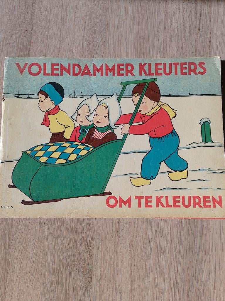 Oud kleurboek, Volendammer Kleuters, Boeken, Prentenboeken en Plaatjesalbums, Ophalen of Verzenden