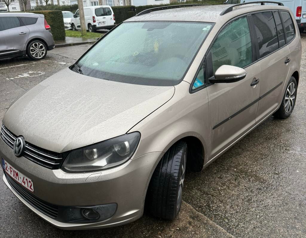 VW Touran 1.6 7 places Dsg7 2012, Autos, Cuir, Euro 5, Achat, Beige