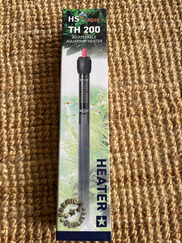 HS Aqua Glass Aquarium Heater & Protector TH-200 NIEUW, Dieren en Toebehoren, Vissen | Aquaria en Toebehoren, Ophalen of Verzenden