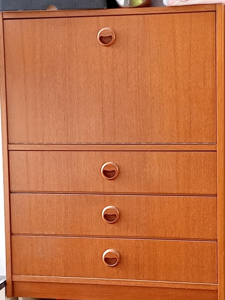 🌟🌼coiffeuse vintage 1950s 1960s Disponible à saisir, Maison & Meubles, Enlèvement, Utilisé, Bois, Moderne années 60s 70s design scandinave