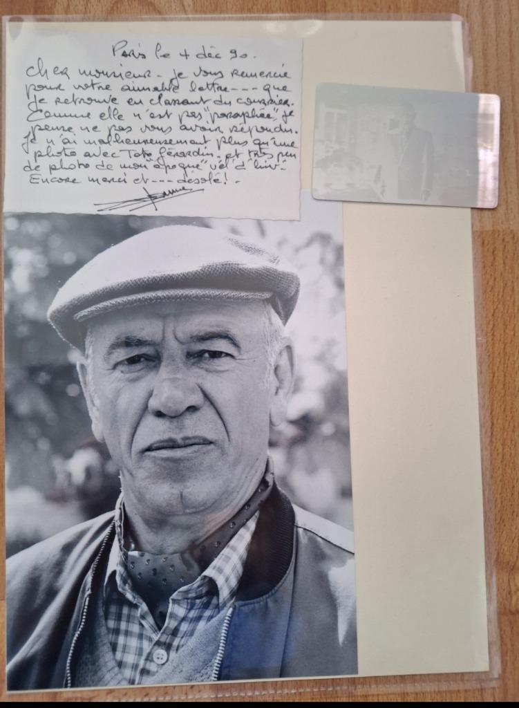 Autographe + lettre + carte hologramme de ANDRE POUSSE, Enlèvement ou Envoi, Signé