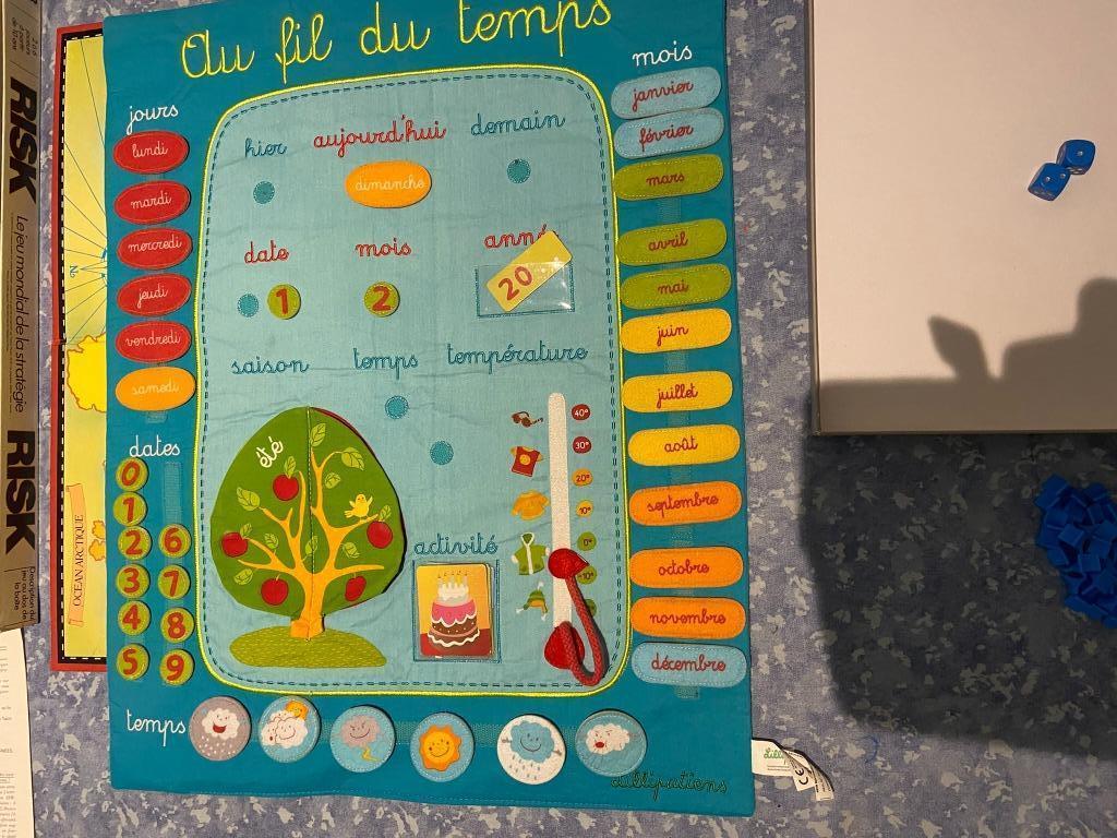 Lilliputiens / Au Fil du Temps Bleu / Jeu d'éveil Calendrier, Enfants & Bébés, Jouets | Éducatifs & Créatifs, Utilisé, Découverte