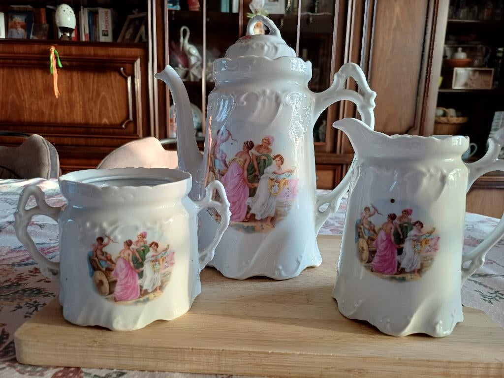 Service à café en porcelaine, Collections, Enlèvement ou Envoi, Utilisé, Porcelaine