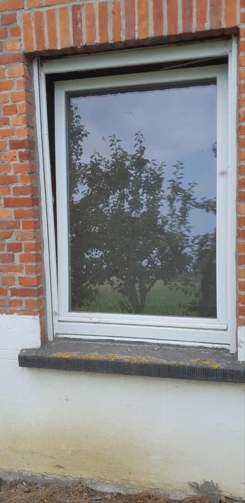 Fenêtres en plastique blanc., Bricolage & Construction, Châssis de fenêtre, Synthétique, Enlèvement, Utilisé