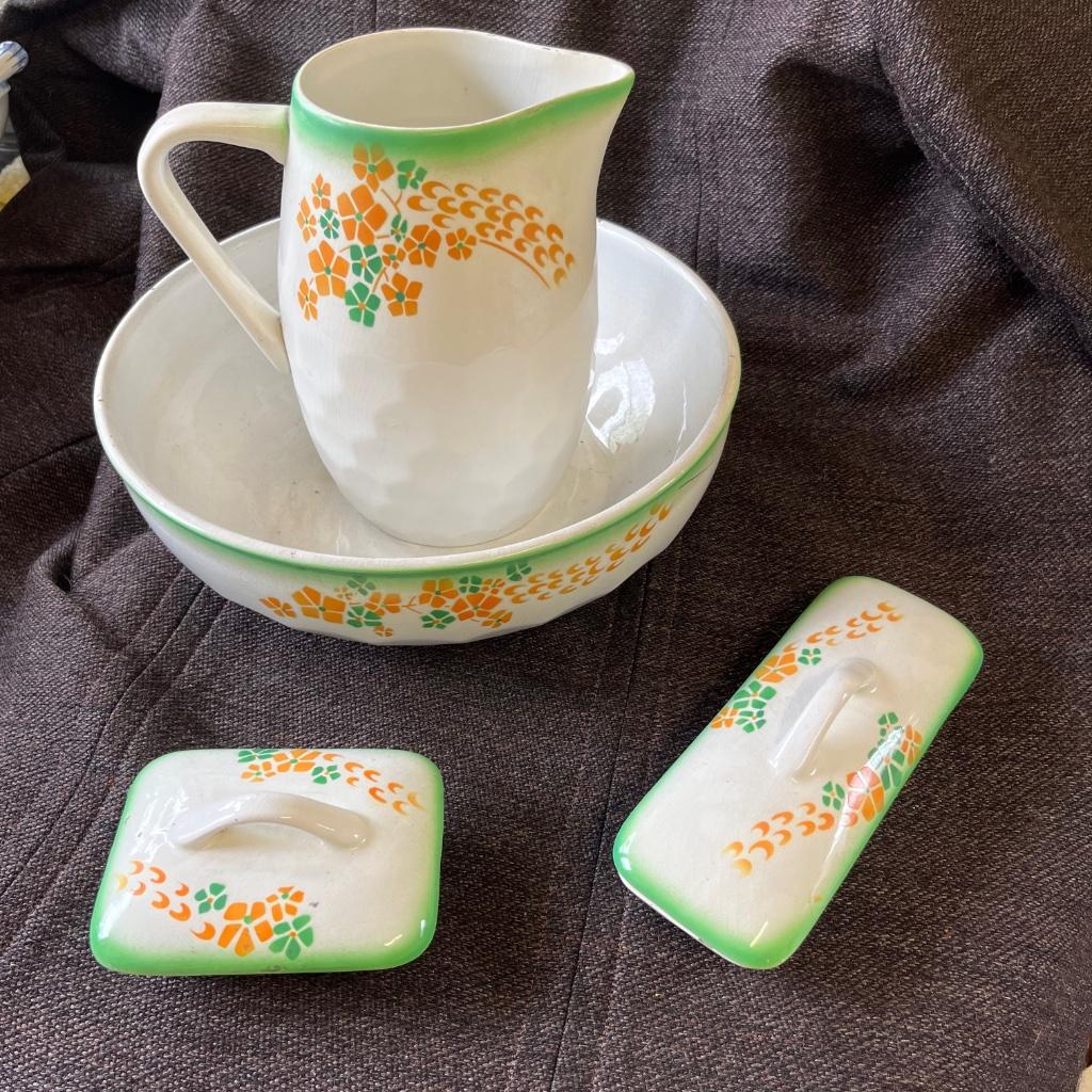 Ancien service de toilette en Saint-Ghislain, Antiquités & Art, Enlèvement ou Envoi