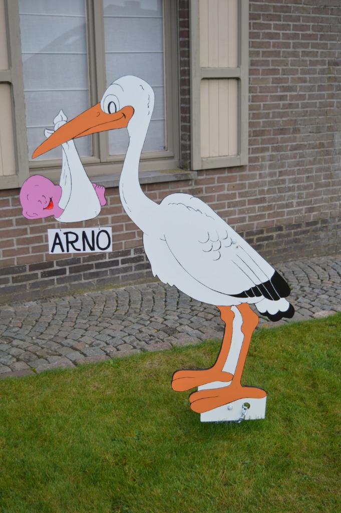 Geboorte ooievaar / geboortebord, Ophalen, Zo goed als nieuw