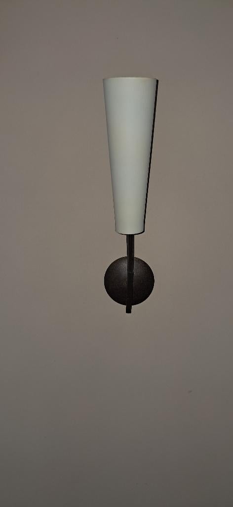 2 muurlampen matglazen kelk, Ophalen, Zo goed als nieuw, Glas