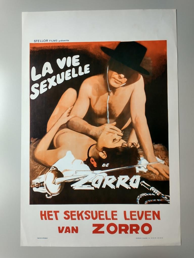 Het seksuele leven van Zorro Stellor films affiche, Collections, Enlèvement ou Envoi, Utilisé