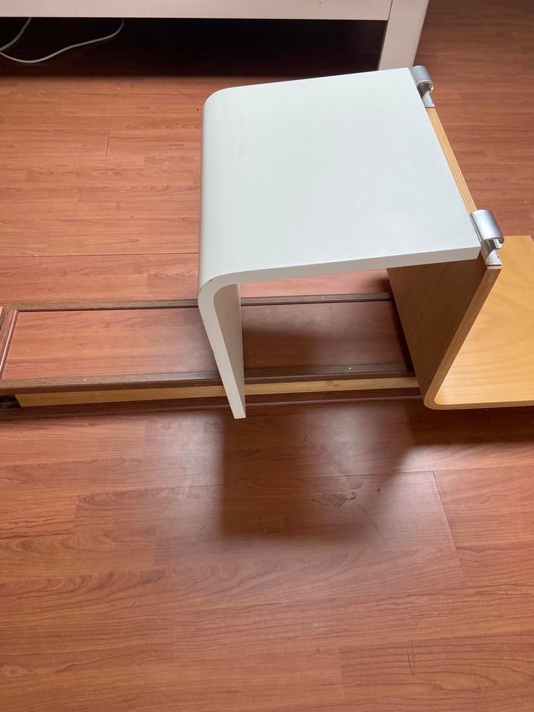 Auping aanhangtafel wit en bruin, Huis en Inrichting, Ophalen, Overige kleuren, Zo goed als nieuw, Overige maten