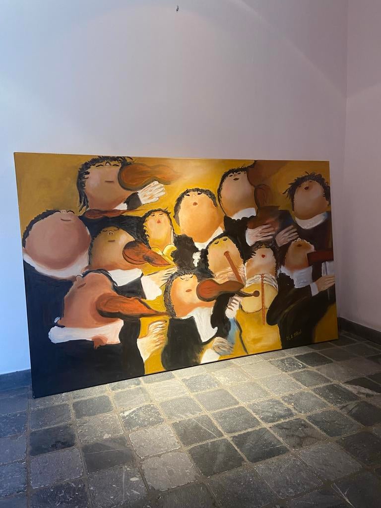 Schilderij muziek / koor, Ophalen