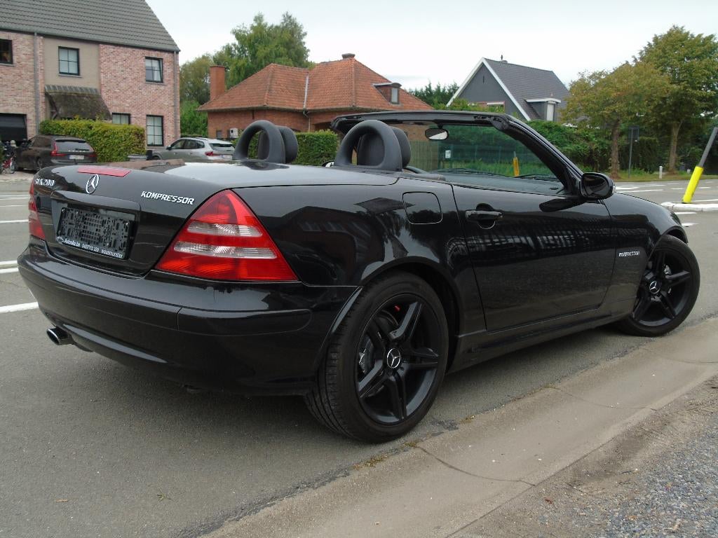 Mercedes SLK 200 Kompressor Cabrio *2002 *AIRCO*AUTOMAAT, Auto's, 1998 cc, Beige, 4 cilinders, Zwart