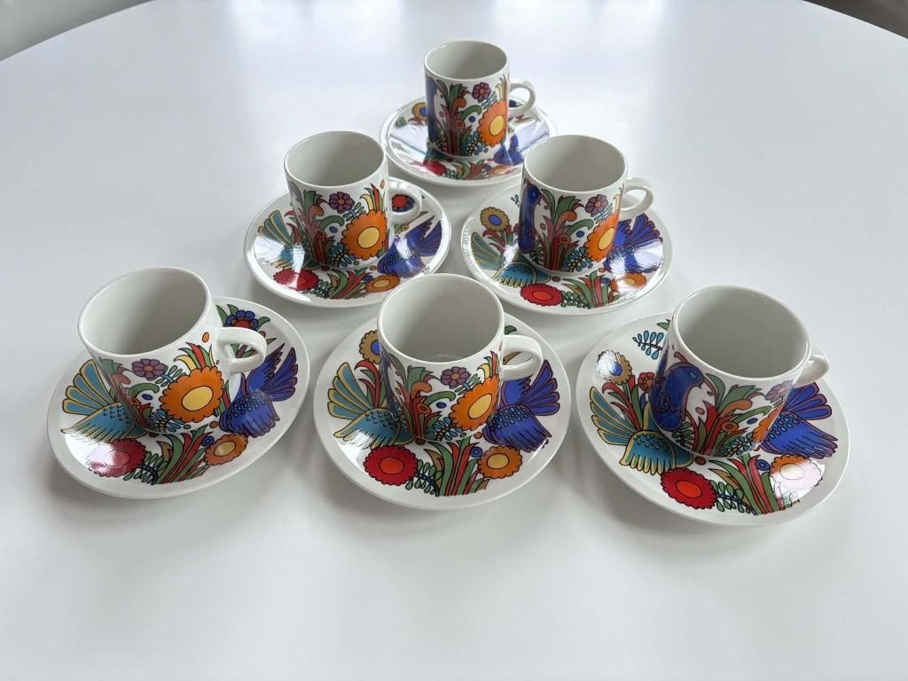 Villeroy & Boch Acapulco, 6 grands tasses et soucoupes, Enlèvement ou Envoi, Comme neuf, Autres styles, Porcelaine