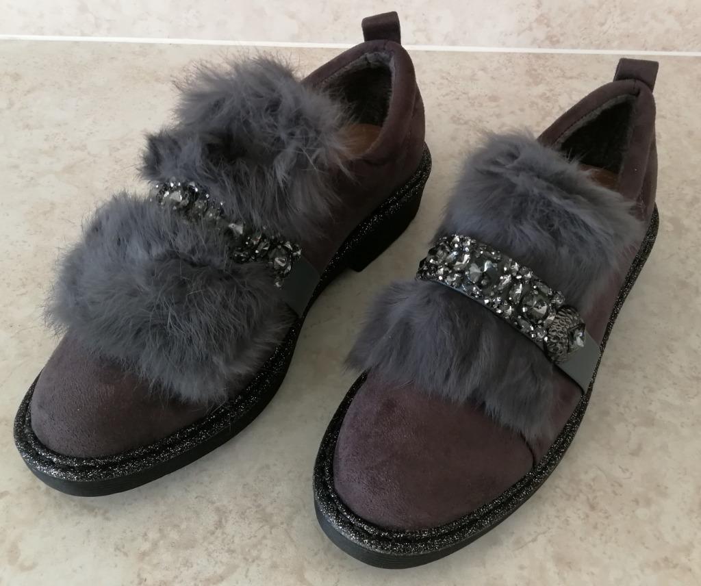 Nieuwe grijze damesschoen maat 38, Ophalen, Nieuw, Grijs