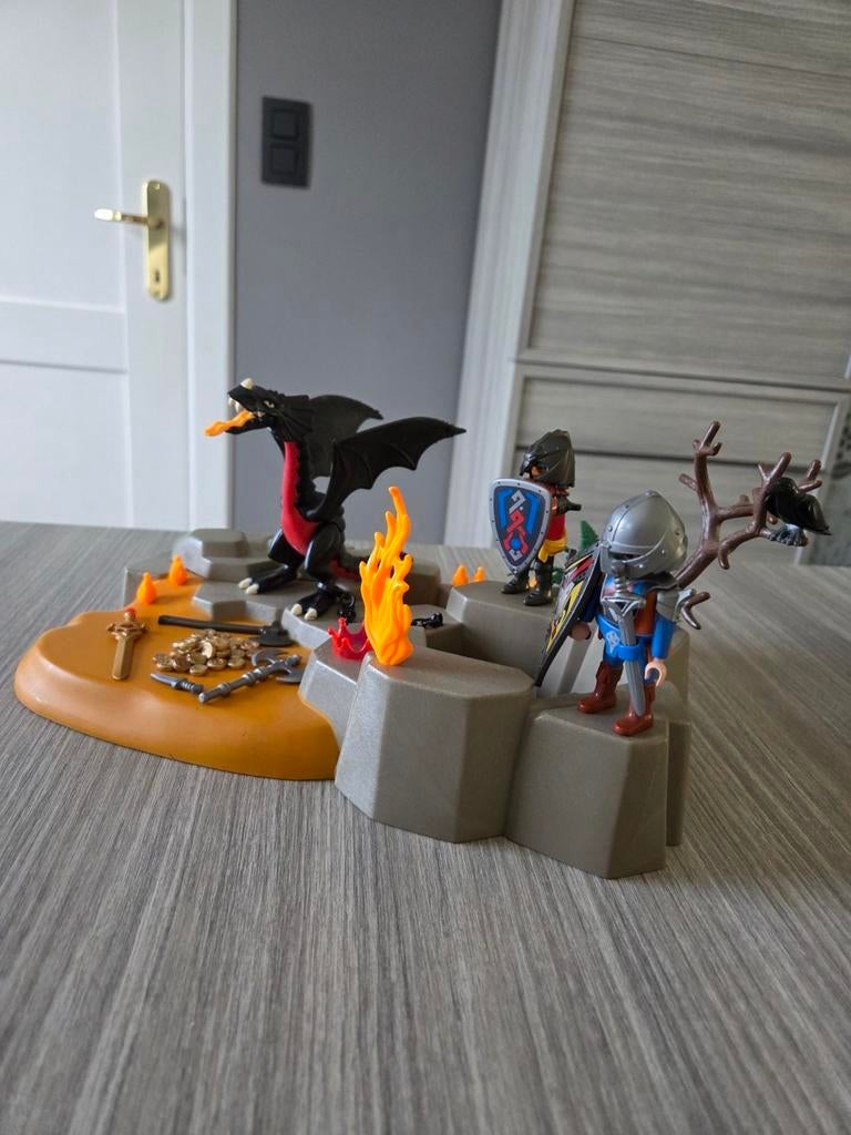 Set chevaliers et dragon Playmobil, Enlèvement, Comme neuf