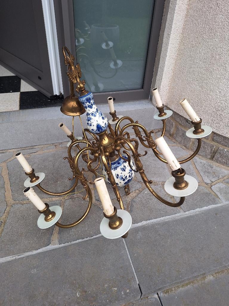 Grote Hollandse kroonluchter., Ophalen, Gebruikt, Overige materialen