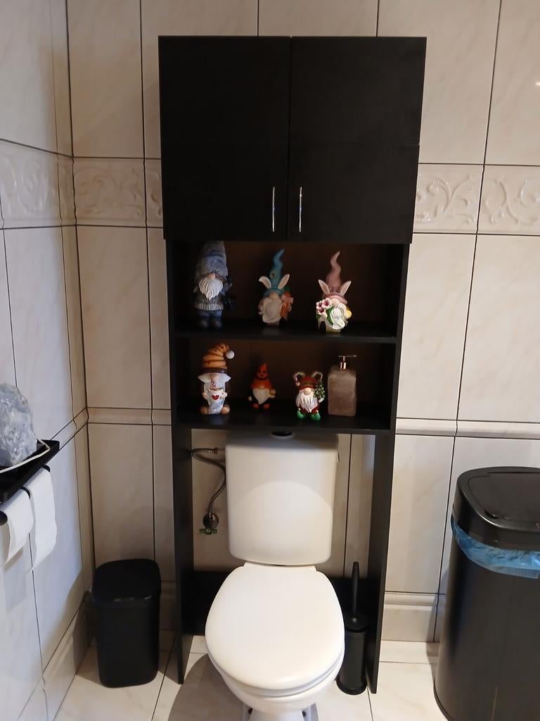 Zwarte toiletkast/wasmachine kast is 1m90 op 65 op 25, Huis en Inrichting, Badkamer | Complete badkamers, Ophalen