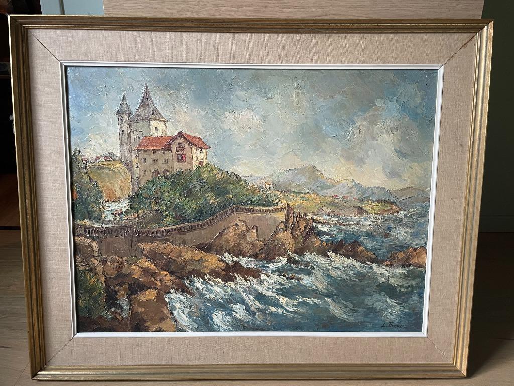 La villa Belza Biarritz par Lucienne Bosquet, Antiquités & Art, Art | Peinture | Classique, Enlèvement