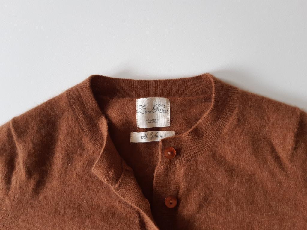 100% Cashmere cardigan 'Zara Knit' - maat 34/36, Verzenden, Zo goed als nieuw, Maat 34 (XS) of kleiner, Bruin