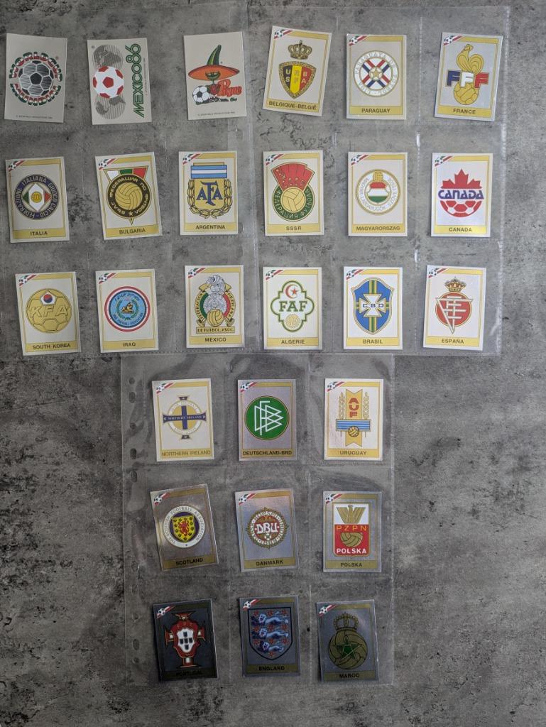 PANINI WORLD CUP MEXICO 86  voetbal stickers 27X, Hobby en Vrije tijd, Stickers en Plaatjes, Verzenden