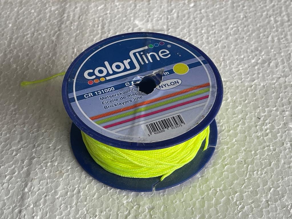 FICELLE DE MAÇON 1mm X 100 M - NYLON JAUNE FLUO - Neuf, Bricolage & Construction, Enlèvement, Neuf