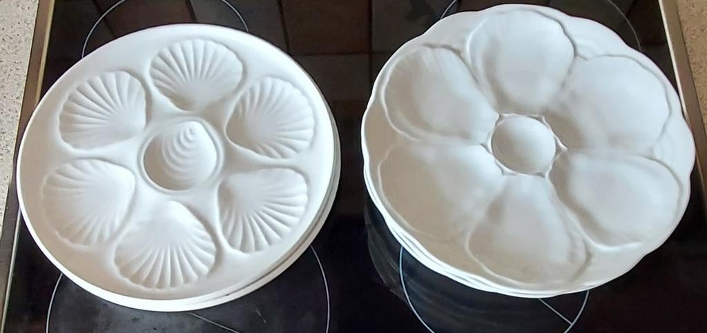 8 assiettes à huîtres, Enlèvement ou Envoi