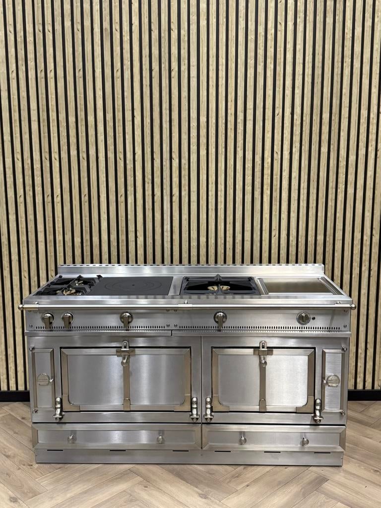 Prachtige La Cornue 165cm Inox Gas + Coup de Feu +Teppanyaki