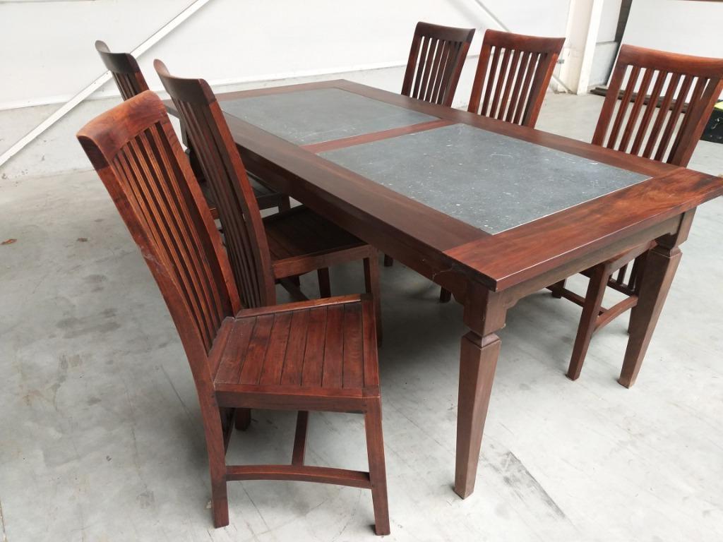 eetkamer TILQUIN ANTWERPEN, Huis en Inrichting, Ophalen, Zo goed als nieuw, 4 tot 6 stoelen