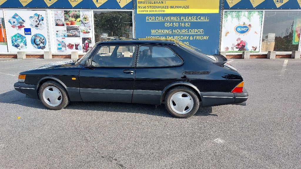 belle Saab 900 S turbo, Autos, Cuir, Achat, Boîte manuelle, Noir