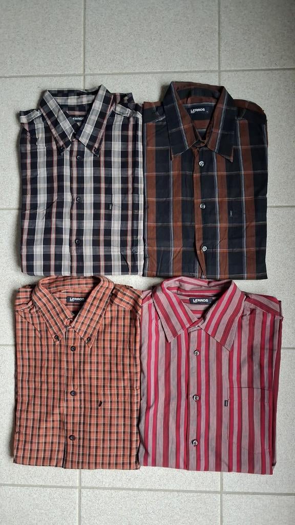 4 hemden Lerros Large, Kleding | Heren, Overhemden, Ophalen of Verzenden, Zo goed als nieuw, Andere, Halswijdte 41/42 (L)