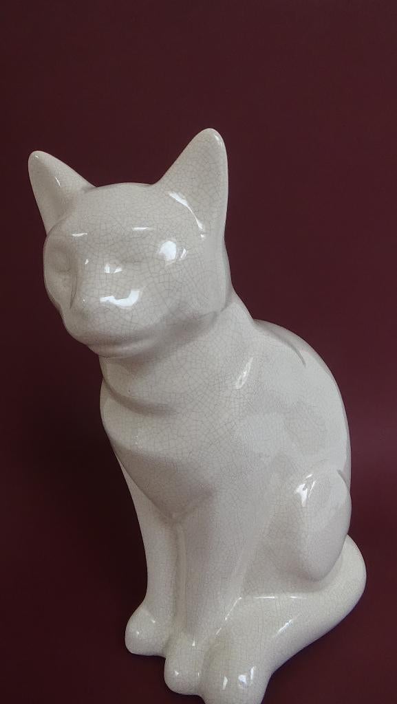 KERAMIEK ART DECO POES CRAQUELÉ, Antiek en Kunst, Antiek | Keramiek en Aardewerk, Ophalen of Verzenden