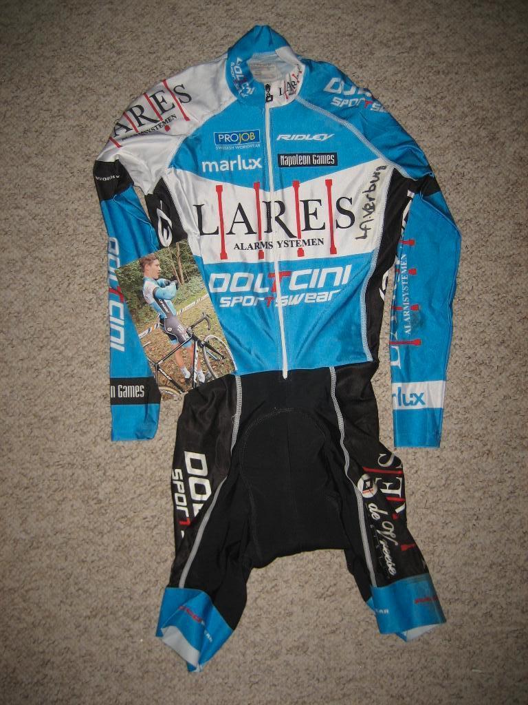 Lares Doltcini wielerpak gedragen en gesigneerd CX pak, Fietsen en Brommers, S, Gebruikt, Heren, Ophalen of Verzenden