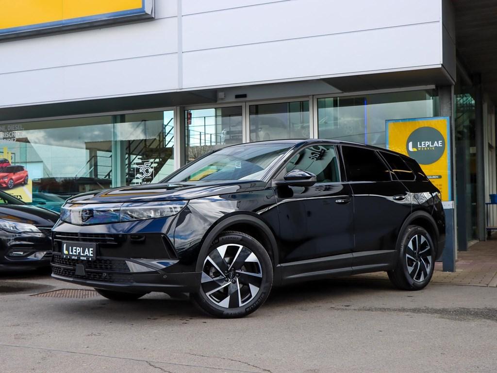 Opel Grandland GS 1.2T Hybrid eDCT 145PK NAVI CAMERA, Auto's, Opel, Automaat, Zwart, Navigatiesysteem, 5 zetels