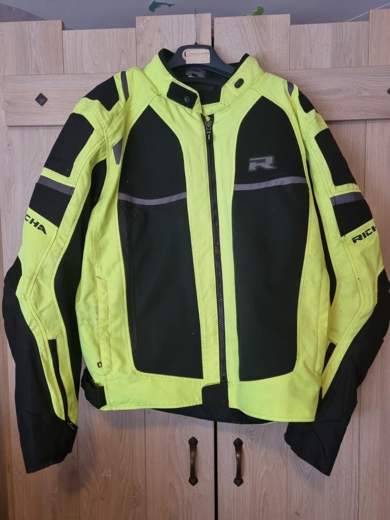 Zwart met geel motorpak, Motoren, Ophalen, Heren