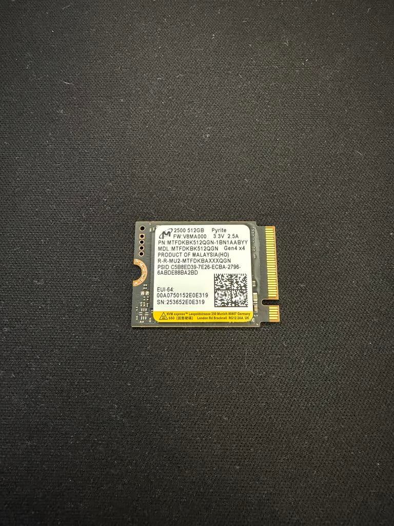 512GB SSD M.2 2230, Computers en Software, Harde schijven, Ophalen, Zo goed als nieuw, SSD