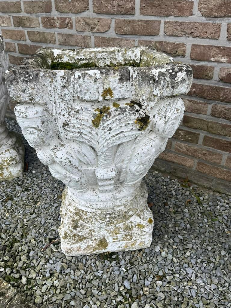 Betonnen bloembakken, Tuin en Terras, Ophalen, Gebruikt, Minder dan 60 cm, Vierkant