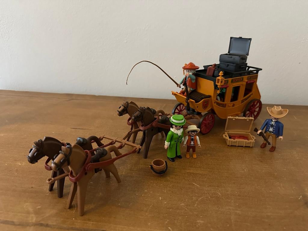 Playmobil - Goudmijn farwest 3803	+ Western koets 7857, Ophalen, Gebruikt, Complete set