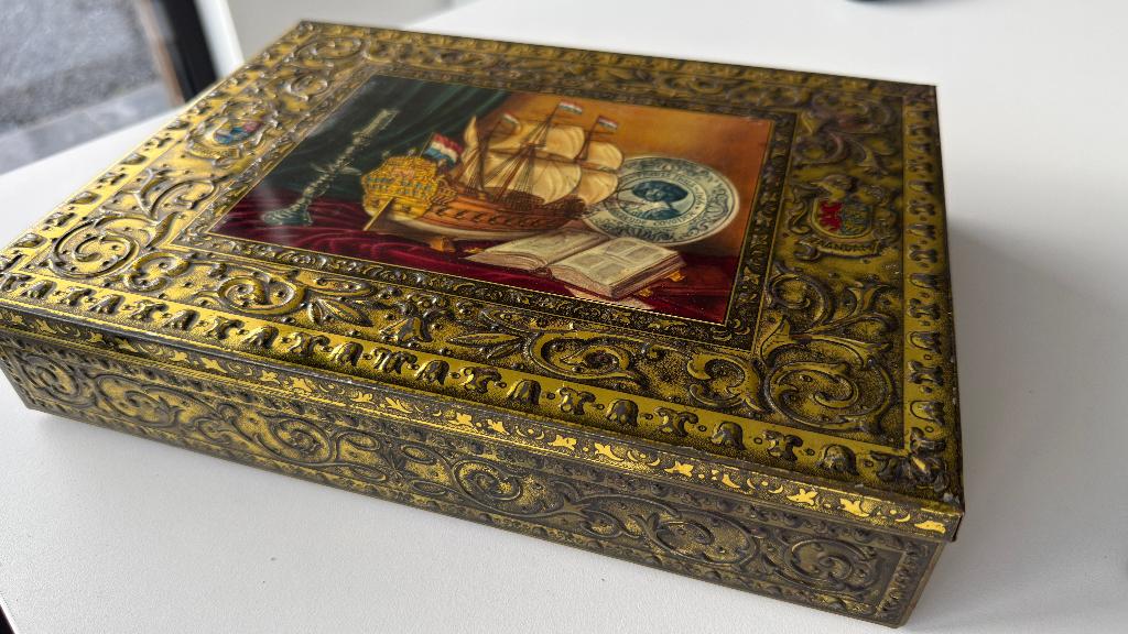 Vintage Royal Verkade Zaandam Holland blikken doos, Ophalen of Verzenden, Verkade